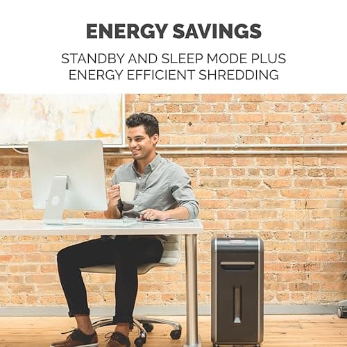 Fellowes Powershred 99Ci 18-Sheet 100% Jam-Proof Heavy Duty Crosscut Paper Shredder Machine for Office and Home, Black/Gray 3229904 7