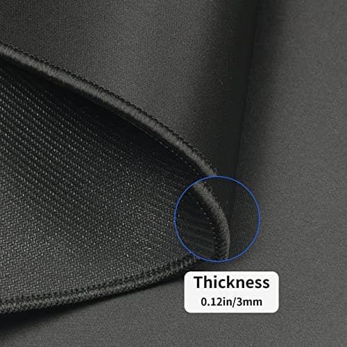 Wolaile Large Mouse Pad, 36x17 in Gaming Mouse Mat,Waterproof and Non-Slip Desktop Pad for Computer Keyboard,Black,XL 9