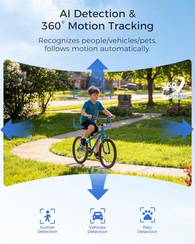 MUBILIFE 4K Security Cameras Wireless Outdoor, No Subscription, 8MP Solar Powered Cameras for Home Security, 64GB Local Storage, AI Auto Tracking, Color Night Vision, 2.4&5GHz WiFi, 4-Cam Kit 6