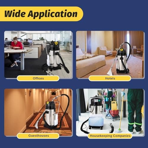 40L/11Gal Commercial Carpet Cleaning Machine 3 in 1 Carpet Spraying Floor Brush Cleaner Extractor Vacuum Deep Cleaning Washing Machine Portable Carpets Extractor Cleaner for Hotels,Dry Cleaners 6