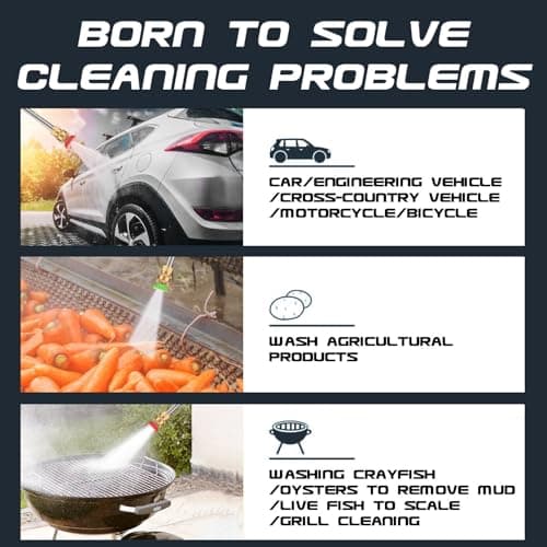 Commercial 4200PSI 4GPM 212CC Gas Pressure Washer, 7.0 HP Professional Gas Power Washer with 5 Nozzles 25FT Hose Foam Bottle for Car Fence Driveway Yard (EPA/CARB/ETL Compliant), Black 6