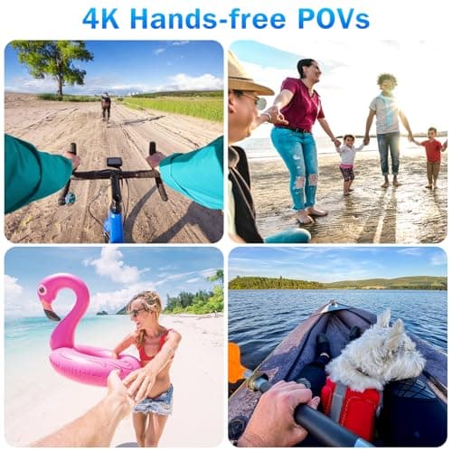 i3 4K Thumb Action Camera, Tiny Size, Mount Anywhere, Small Body Camera with Spring Clip, Portable Vlogging, Hands-Free POV Recording, Helmet Cam for Cycling, Motorcycle (64G-Card, Black) 5