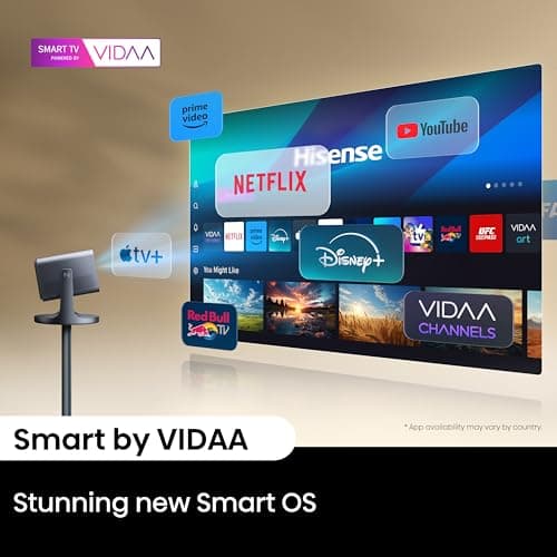 Hisense Laser Mini Projector C2, 65-300", Gimbal Design, 4K, Triple Color Laser, 110% BT.2020, 2000 ANSI Lumens, 1700:1 Native Contrast, Dolby Vision, HSR240, Sound by JBL 14