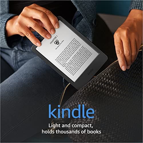Amazon Kindle – The lightest and most compact Kindle, with extended battery life, adjustable front light, and 16 GB storage – Black 12