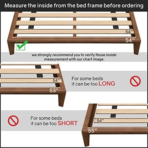 Greaton, 0.68-Inch Horizontal Wooden Bunkie Board/Bed Slats, Full(54"), Beige 5