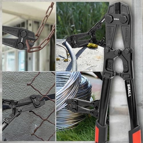 SHALL 14" Bolt Cutter Heavy Duty, Lock Cutter, Chain Cutter, Ergonomic Handle, More Efficient Leverage, for Cutting Locks, Chains & Iron Wire 7