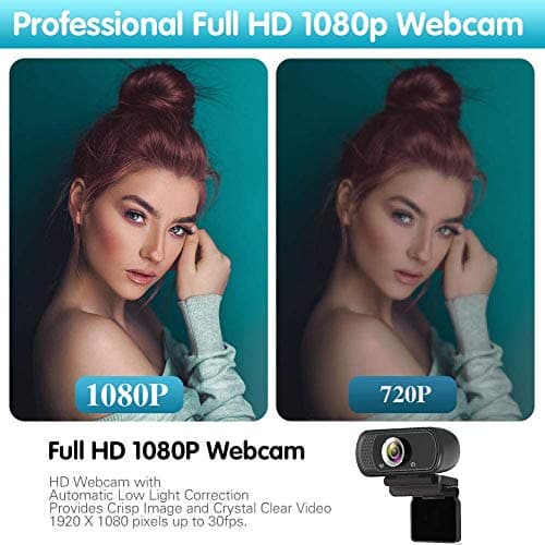 Webcam HD 1080p ,Live Streaming HD Camera with Stereo Microphone, PC Desktop or Laptop USB Webcam with 110 Degree View Angle, for Switch 2,Video Calling, Recording, Conferencing, Streaming, Gaming 5