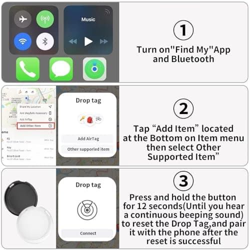 2 Pack GPS Trackers for Vehicles Work with Find My (iOS Only) Real Time Mini Car Item Finder Global Coverage Hidden Car Locator Tracking Device No Monthly Fee or Subscription No SIM Card Required 8