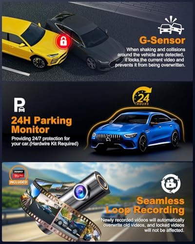 Dash Cam Front 4K, Built-in 5GHz WiFi with CPL, Car Camera Dashcam with UHD 2160P, 64GB Card, 24H Parking Monitor, Super Night Vision, WDR, G-Sensor, App Control, 170° Wide Angle, Support 256GB Max 6