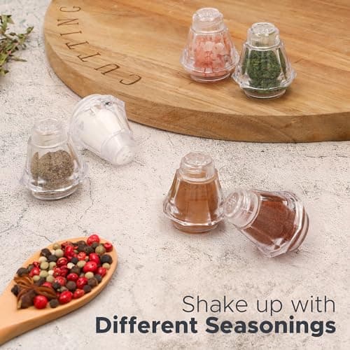 Crafts Central Plastic Mini Salt and Pepper Shakers For Party’s, Restaurants and Wedding’s - 24 Pcs (Clear) 5