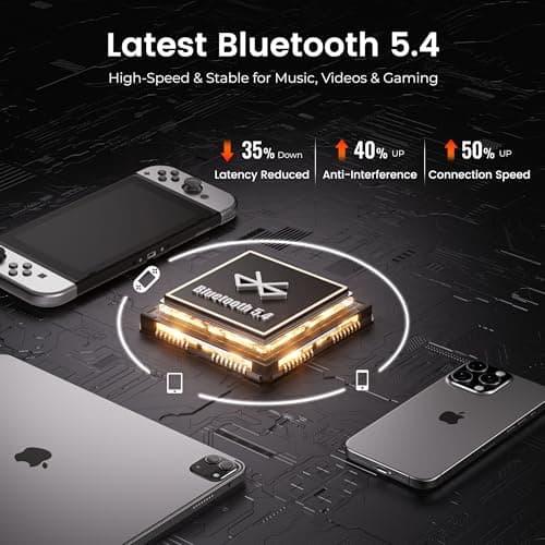 kstime Computer Speakers with Bluetooth 5.4, 14W Bass Reflex Stereo PC Speakers with 15° Tilted Design, USB Powered & AUX Inputs, Built-in Mic & Headphone Jack for Desktop, Laptop, and Phones 5