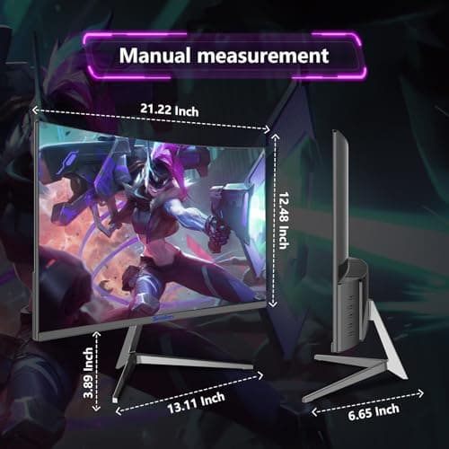 Sealan 24 Inch Curved Monitor 16:9 Aspect Ratio 75HZ FHD LED Display 99% sRGB - Thin Bezel Design - Eye-Care Technology - HDMI VGA Connectivity 6