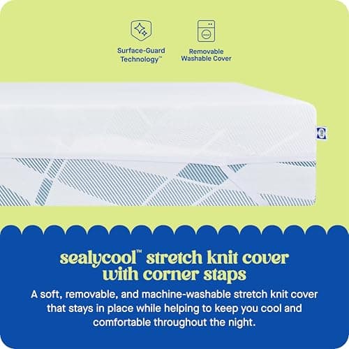 Sealy Dreamlife 3” Gel Memory Foam California King Mattress Topper with Cooling Cover, SealyComfort Gel Foam, SealyCool Stretch Knit Cover with Corner Straps 5