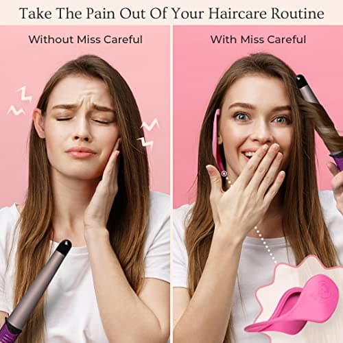 Miss Careful Reusable Silicone Ear Covers for Hair Styling - Pink - Heat Protection, Comfortable Fit, & Durable Ear Shields 2