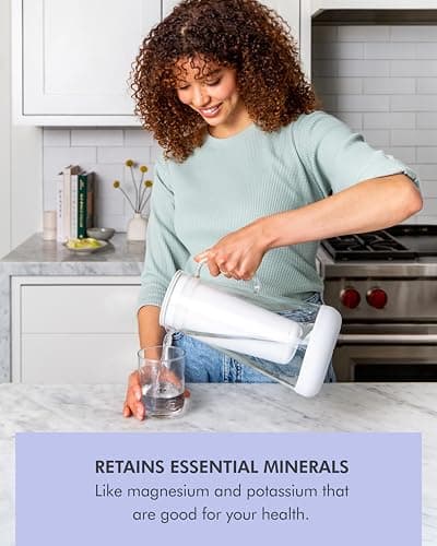 LifeStraw Home– Water Filter Pitcher, 7-Cup, Glass with Silicone Base, White, for Everyday Protection Against Bacteria, Parasites, Microplastics, Lead, Mercury, PFAS and a Variety of Chemicals 5