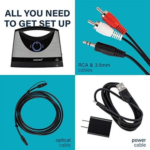 SEREONIC Portable Wireless Speakers for Smart TV - Ideal for TV Watching Without The Blaring Volume - Designed for Hard of Hearing, Elderly, and Seniors - 100ft Range 5