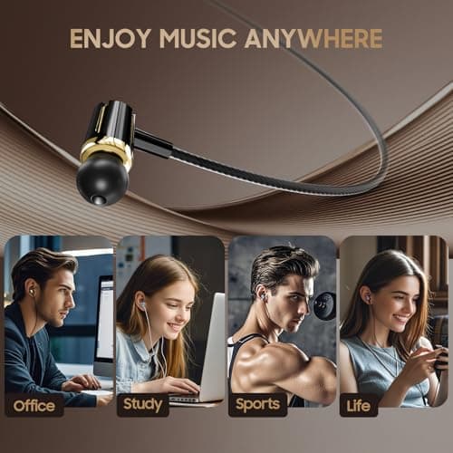Rayleigh Wired Earbuds 5 Pack, Earbuds Headphones with Microphone, Earphones with Heavy Bass Stereo Noise Blocking, Compatible with iPhone, with iPad and Android Devices, MP3, Fits All 3.5mm Devices 7