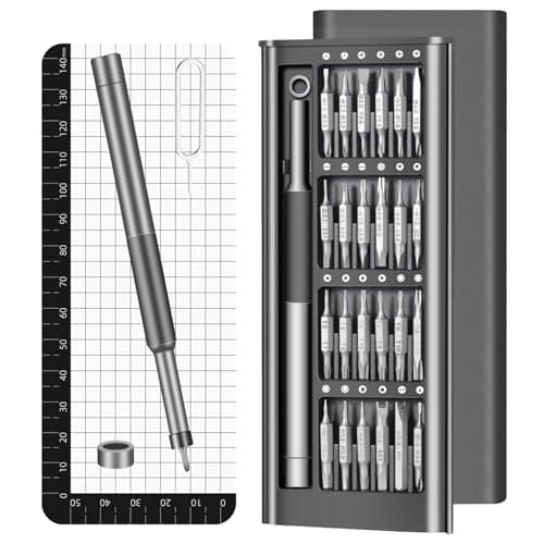 Viunonu 52-in-1 Precision Screwdriver Set, Magnetic Mini Repair Tool Kit for iPhone, Computer, Eyeglass, PS5, Watch, Laptop, Macbook, Ring Doorbell, Electronic, [S2 Steel] Screw Driver Gifts for Men