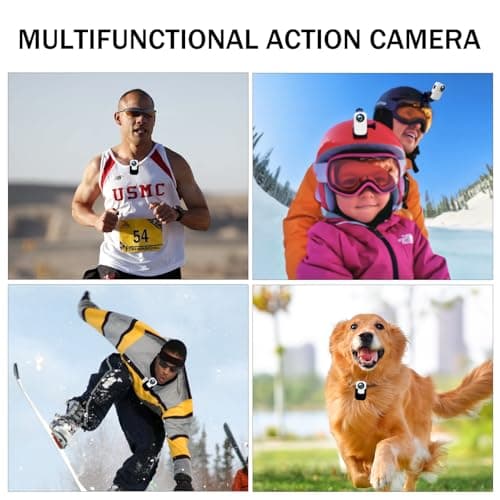 4K Tiny Action Camera, 30FPS Video & 20MP Photo,WiFi, Touchscreen, Portable and Versatile, Mount Anywhere, Stabilization, Mini Action Camera for Vlog, Webcam, Travel, Sports (White) 7