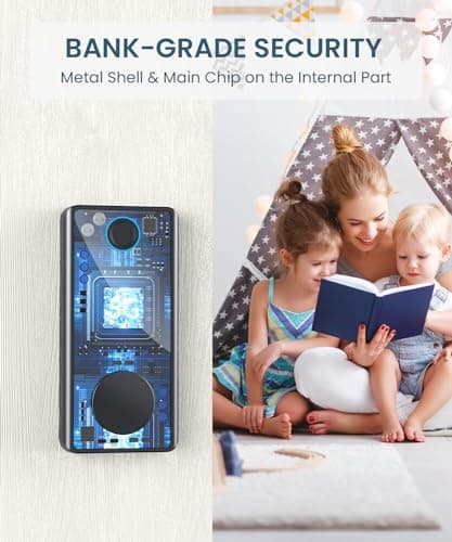 Yedop Keyless Entry Smart Deadbolt Lock – Keypad Fingerprint Touchscreen & App Control, Smart Door Lock, Easy Install for Home/Office, Auto-Lock 7