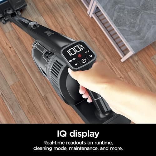 Shark WZ531H Cordless Pro Stick Vacuum with Powerfins Brushroll, HEPA Filtration, Self-Cleaning Brushroll, LED Headlights, 40-Min Runtime, Crevice Tool & Dusting Brush Included, Grey/Blue (Renewed) 5