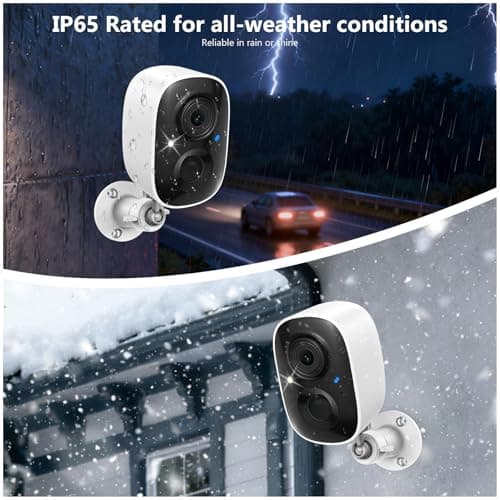 2K Security Camera Wireless Outdoor,Solar Powered WiFi Cameras for Home Security with Motion Detection,Color Night Vision(Spotlight),Instant Alert,2-Way Audio,Siren&SD/Cloud Storage,IP65,2.4GHz,2 Pack 7