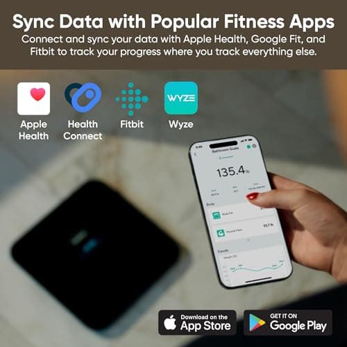 Wyze Scale Ultra, Smart Scale with 4.3" Color Display, Digital Bathroom Scale for Body Weight BMI Muscle Mass Composition, Wi-Fi & Bluetooth Body Fat Scale with Heart Rate, 400 lbs (Black) 8