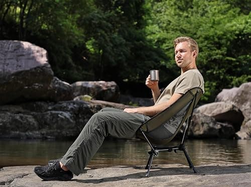 MARCHWAY Lightweight Folding Camping Chair, Portable Foldable Compact for Outdoor Camp, Travel, Beach, Picnic, Festival, Hiking, Backpacking, Supports 330Lbs (Green) 7