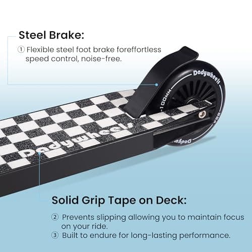 Pro Scooters for Kids 8 +, Teens and Adults | Two Different Scooter Heights 31.5” and 36.6”to Choose from | Checkboard 5