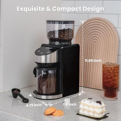Gevi Coffee Grinder Electric,Coffee Bean Grinder with 35 Grind Settings for Espresso,Drip,French Press,Burr Coffee Grinder for Home Use,Anti-static Design,Black 7