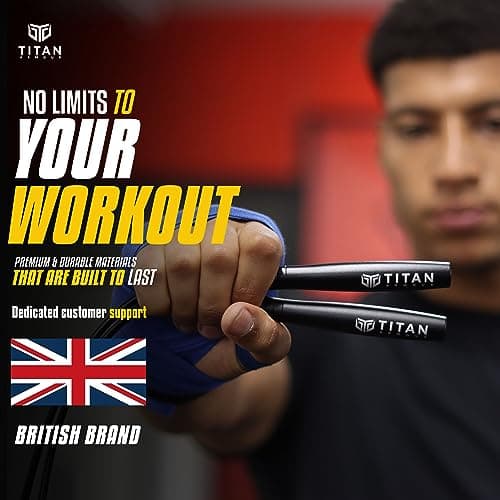 Titan Armour® Speed Rope - Professional Self-Locking & Adjustable, Adult Speed Jump Ropes for Fitness | 2 x Steel Ropes, Cable Protector & Travel Case | Jump Rope Crossfit, Boxing, Fitness MMA for Men & Women 5