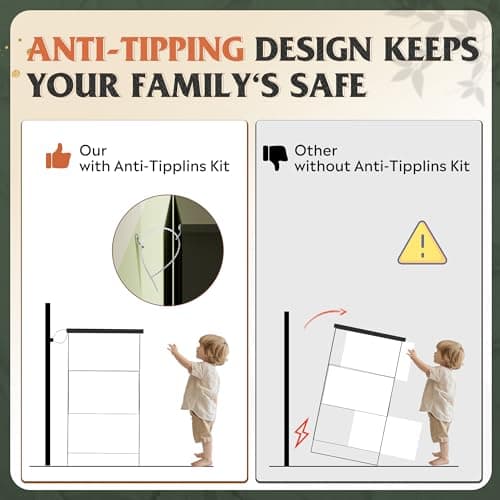 WLIVE Black Dresser for Bedroom, 6 Drawer Wood Dresser with Metal Handle, Large Double Wooden Chest of Drawers for Living Room, Hallway, Closet 8