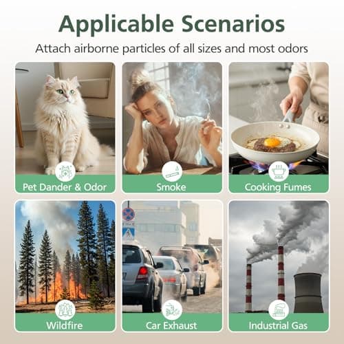 T356 Replacement Filter Compatible with Trucozie T356 Air Purifi-er, 3-IN-1 HEPA and High-Efficiency Activated Carbon Filter for Dust Pollen Pet Hair & Odors Smoke Wildfire, 2 Pack 9