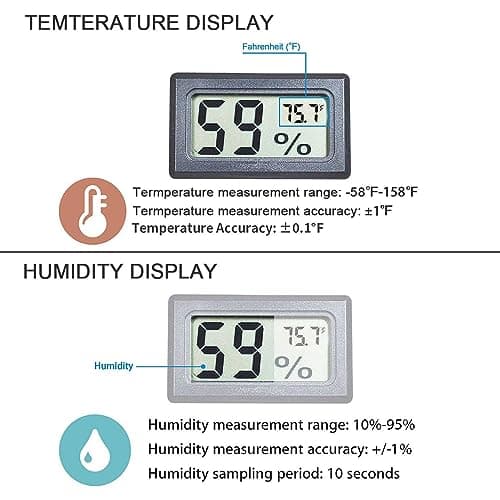 Goabroa Mini Hygrometer Thermometer Digital Indoor Humidity Gauge Monitor with Temperature Meter Sensor Fahrenheit (℉) 6