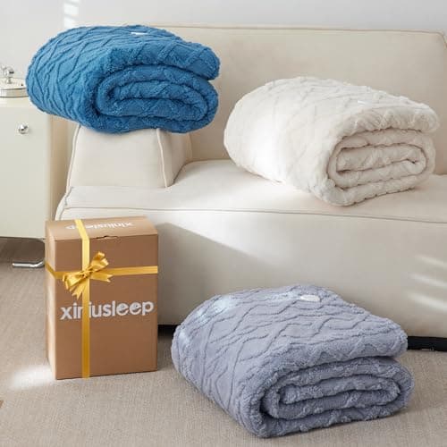 XINIUSLEEP Heated Blanket Electric Blanket 50"x60", Soft Taffeta Sherpa Electric Throw with 5 Heating Level & 1-12 Hour Auto Off, Heated Throw with Overheating Protection, Machine Washable (Beige) 7