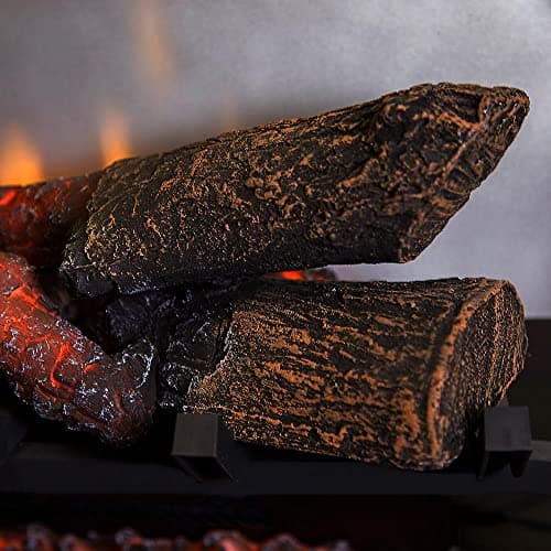 Dimplex Revillusion Electric Fireplace Log Insert - 25 Inch Faux Wooden Logs, Plug in Electric Heater + Glowing Ash Mat; Remote Control Included - Supplemental Zone Heat | Model #RLG25 8