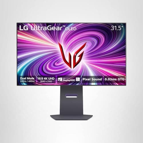 LG ‎32GS95UE 32-inch Ultragear OLED Gaming Monitor UHD 240Hz 0.03ms DisplayHDR True Black 400 AMD FreeSync Premium Pro NVIDIA G-Sync HDMI 2.1 DisplayPort Tilt/Height/Swivel Stand Black 14