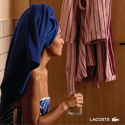Lacoste Heritage 100% Supima Cotton Bath Towel, Aloe, 30" x 54" – Highly Absorbent & Quick Drying, Premium Super Soft Bath Towel, Bathroom Essential, Gift for All Occasions, Machine Washable 7