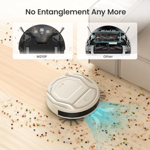 Lefant Robot Vacuum M210 Pro, 2200Pa Suction,120 Mins Runtime, Self-Charging Slim Robotic Vacuum Cleaner, APP/Voice/WiFi/Alexa Control, Ideal for Pet Hair,Low-Pile Carpet, Hard Floor 6