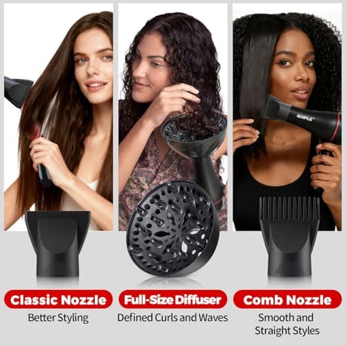 21Pcs Professional Hair Dryer Kit - Ionic, Lightweight, Low Noise, Constant Temperature, 1800W Blow Dryer for Women and Men - Includes Hair Dryer, Nozzles, and Accessories Set 7