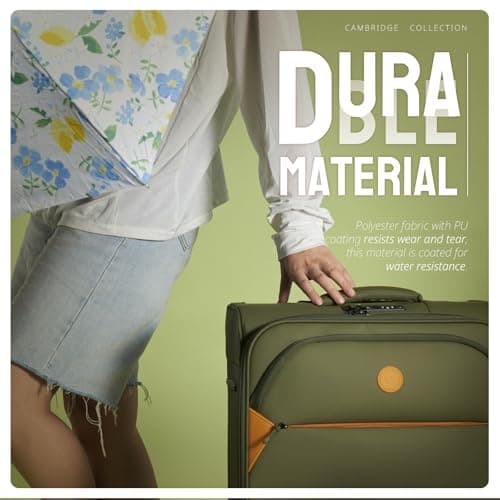 Verage Cambridge Lightweight Carry On Luggage,Softside Expandable Suitcase with Spinner Wheel (20-Inch, Green) 5