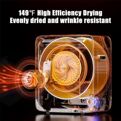 Auertech Portable Washer and Dryer Combo Set, 18 lbs Fully Automatic Washing Machine, 1.5CuFt Portable Dryers, Compact Washer and Dryer for Apartment, RV, Dorm 6