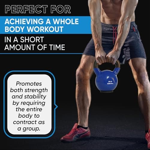 Kettlebell Sets Professional Grade - Strength Training Kettlebells for Home Workout - Cast Iron Kettle Bell Weight Sets for Men & Women with Special Protective Bottom 6