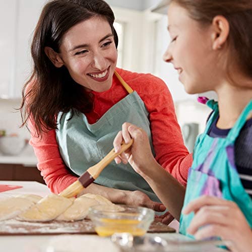 Boao 4 Pcs Pastry Brush, Natural Bristle Basting Brush, Beech Wooden Handle Basting and BBQ Brushes for Cooking, Butter, Oil, Egg, Marinade, Sauce, Grilling, Baking, Kitchen Food(1 Inch, 1 1/2 Inch) 6