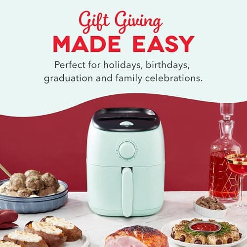 Dash Tasti-Crisp™ Air Fryer - AirCrisp® Technology - Compact Design with Adjustable Temperature Control - Nonstick Fry Basket & Auto Shut-Off Feature - 2.6 Quarts - White 9