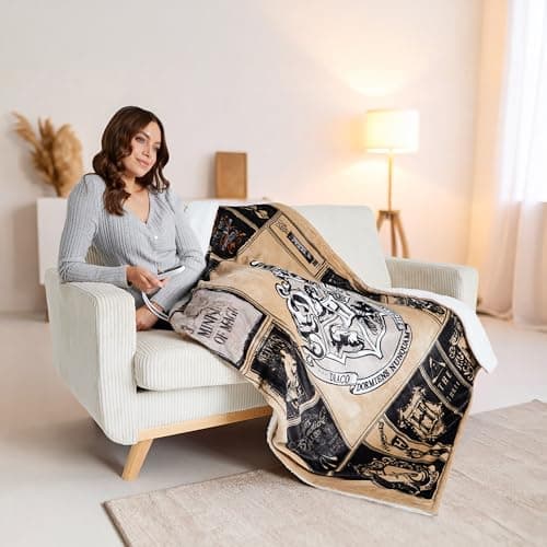 Get Trend Harry Potter Gifts Heated Blanket Electric, Luxurious Soft Fleece Throw, Fast Heating with 9 Heat Settings & Auto Shut-Off, 50x65in (Multi Harry Potter, Throw US) 5