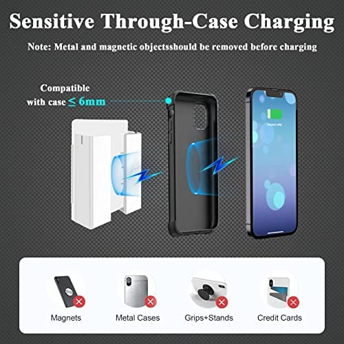 LANBON P2 Wireless Charger Wall Mounted,Wireless Phone Charger for Bedside/Desk/Garage/Kitchen,15W Fast Charging Station Work with iPhone 17/16/15/14/13/12/11/X & Galaxy S25/S24/S23/S22/S21/S20 Series 7