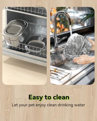 APD APETDOLA Wireless Cat Water Fountain Stainless Steel,135floz/4L Battery Operated Automatic Pet Fountain,Cordless Cat Water Dispenser Pet Drinking Water Fountain for Multicat Cats Dog Outdoor 9