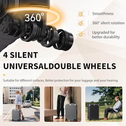 Krute Carry On Luggage 20 inch Suitcas 8