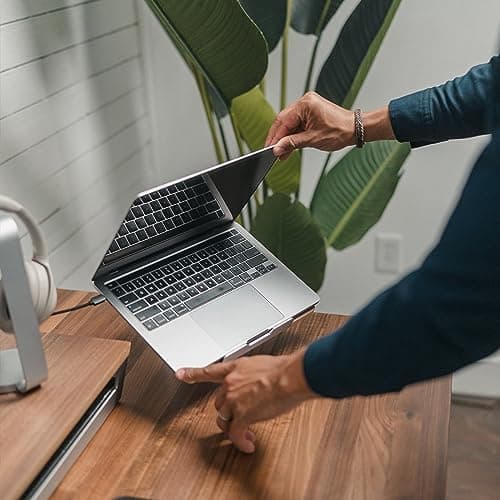 HumanCentric Laptop Riser for Desk in Black Walnut Wood Top and Space Gray Aluminum Base, Compatible with MacBook and Other Laptops Up to 16 Inches, Ergonomic Computer Holder, 25-Degree Angle Tilt 8